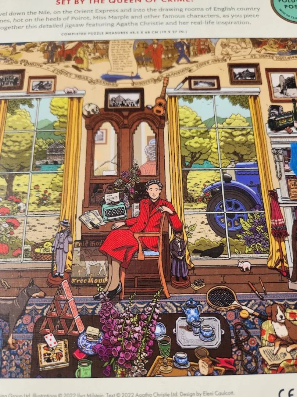 The World of Agatha Christie 1000 Piece Jigsaw Puzzle Laurence King 90 Clues & P